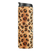 Aquarellleopard Print: Exotic Fur Textur Thermosbecher (Nach rechts gedreht)