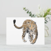 Aquarellleopard-Urwaldkatze grün gestrichen Ankündigung (Stehend Vorderseite)