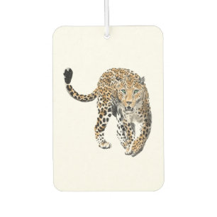 Aquarellleopard-Urwaldkatze grün gestrichen Autolufterfrischer
