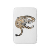 Aquarellleopard-Urwaldkatze grün gestrichen Badematte (Vorderseite Vertikal)