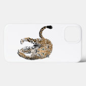 Aquarellleopard-Urwaldkatze grün gestrichen Case-Mate iPhone Hülle (Rückseite (Horizontal))