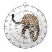 Aquarellleopard-Urwaldkatze grün gestrichen Dartscheibe (vorne)