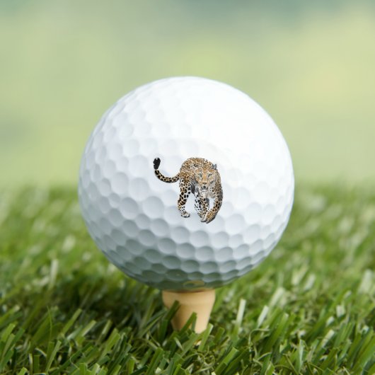 Aquarellleopard-Urwaldkatze grün gestrichen Golfball (Insitu T-Shirt)