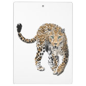 Aquarellleopard-Urwaldkatze grün gestrichen Klemmbrett (Rückseite)