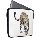 Aquarellleopard-Urwaldkatze grün gestrichen Laptopschutzhülle (Vorne Rechts)