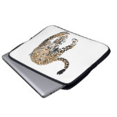 Aquarellleopard-Urwaldkatze grün gestrichen Laptopschutzhülle (Vorne Knopf)