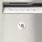 Aquarellleopard-Urwaldkatze grün gestrichen Magnet (In Situ (Geschirrspüler))
