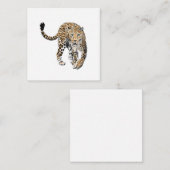 Aquarellleopard-Urwaldkatze grün gestrichen Mitteilungskarte (Vorne/Hinten)