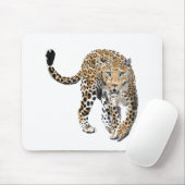 Aquarellleopard-Urwaldkatze grün gestrichen Mousepad (Mit Mouse)