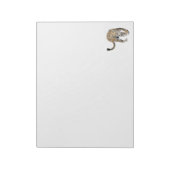 Aquarellleopard-Urwaldkatze grün gestrichen Notizblock (Rotiert)