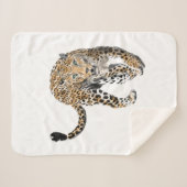 Aquarellleopard-Urwaldkatze grün gestrichen Sherpadecke (Vorderseite (Horizontal))