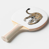 Aquarellleopard-Urwaldkatze grün gestrichen Tischtennis Schläger (Vorderseite)