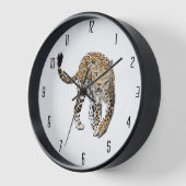 Aquarellleopard-Urwaldkatze grün gestrichen Uhr (Winkel)