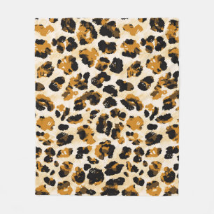 Aquarellleoparde, Farbverlauf von Krawatte und Far Fleecedecke
