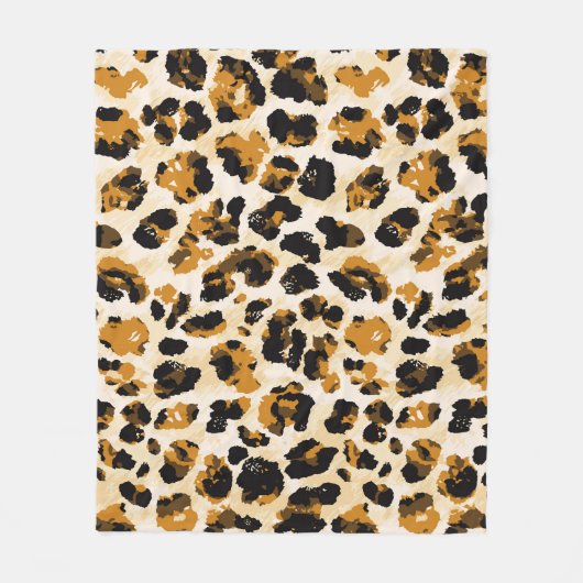Aquarellleoparde, Farbverlauf von Krawatte und Far Fleecedecke (Vorderseite)