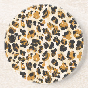 Aquarellleoparde, Farbverlauf von Krawatte und Far Getränkeuntersetzer