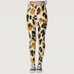 Aquarellleoparde, Farbverlauf von Krawatte und Far Leggings