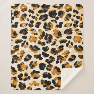 Aquarellleoparde, Farbverlauf von Krawatte und Far Sherpadecke