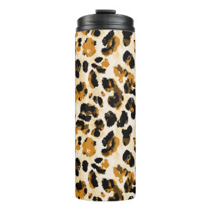 Aquarellleoparde, Farbverlauf von Krawatte und Far Thermosbecher