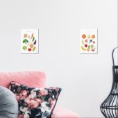Aquarelllerngeräte und Plakate für Früchte Bilderwand Sets (Wohnzimmer)
