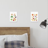 Aquarelllerngeräte und Plakate für Früchte Bilderwand Sets (Schlafzimmer)
