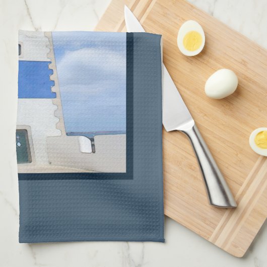 Aquarellleuchtturm Geschirrtuch (Viertel Falte)