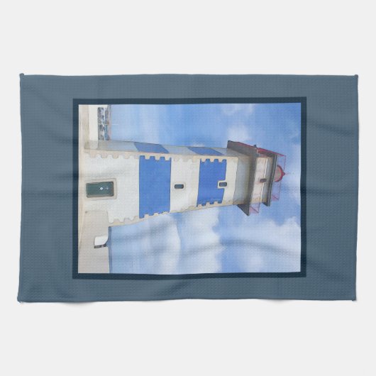 Aquarellleuchtturm Geschirrtuch (Horizontal)