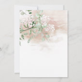 Aquarelllicht & Airy Bridal Gown Dusche Einladung (Rückseite)