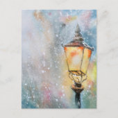 Aquarelllicht Weihnachtskarte Postkarte (Vorderseite)