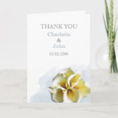 Aquarelllienlililies Hochzeitsdankkarten Dankeskarte (Vorderseite)