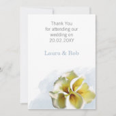 Aquarelllienlililies Hochzeitsdankkarten Dankeskarte (Vorderseite)