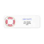 Aquarelllifebuoy - Rückgabeadresse (Vorne)