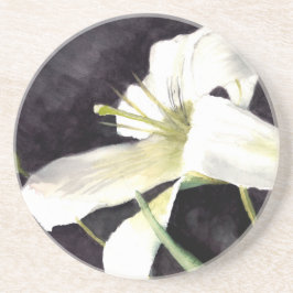 Aquarelllilie durch "Kunst durch Heide " Getränkeuntersetzer