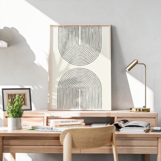 Aquarelllinie des Mittelalters Kunst II Poster