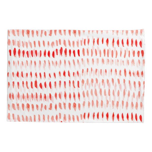 Aquarelllinie: rotes Grunge-Muster. Kissenbezug (Rückseite)