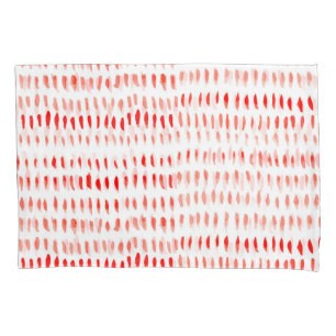 Aquarelllinie: rotes Grunge-Muster. Kissenbezug