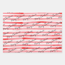 Aquarelllinien Streifen Ästhetische Gewohnheit Geschenkpapier Set