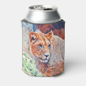 Aquarelllion Dosenkühler (Kanne Rückseite)