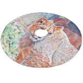 Aquarelllion Fleece Weihnachtsbaumdecke (Schrägansicht)