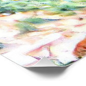 Aquarelllion Fotodruck (Ecke)