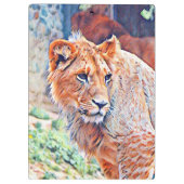 Aquarelllion Klemmbrett (Rückseite)