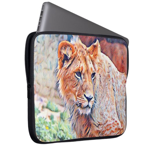 Aquarelllion Laptopschutzhülle (Vorne Rechts)