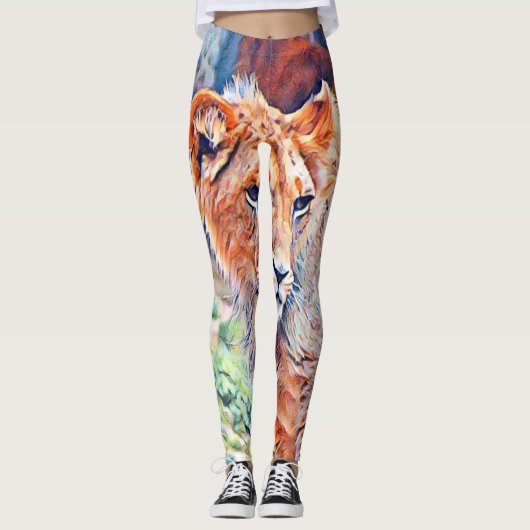 Aquarelllion Leggings (Vorderseite)