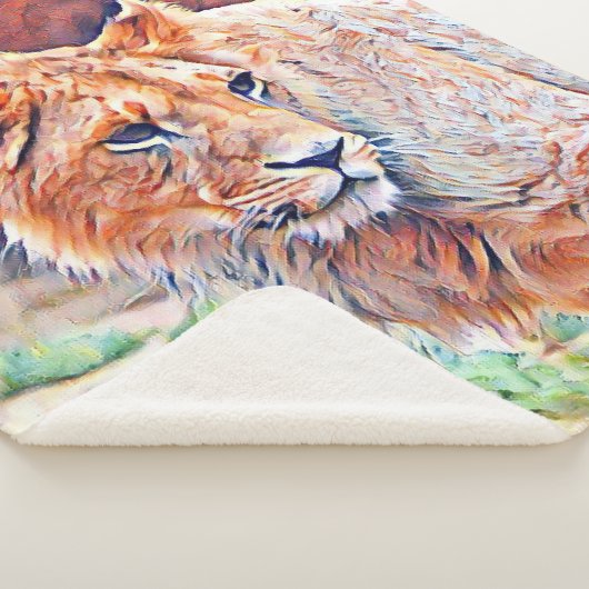 Aquarelllion Sherpadecke (3/4)