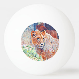 Aquarelllion Tischtennisball