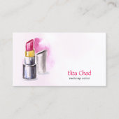 Aquarelllipstick Makeup artist Business Cards Visitenkarte (Vorderseite)