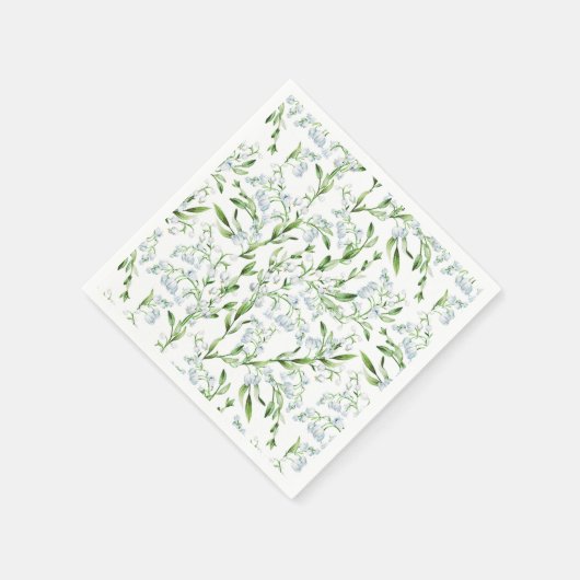 Aquarelllische Blume im Tal Serviette (Ecke)