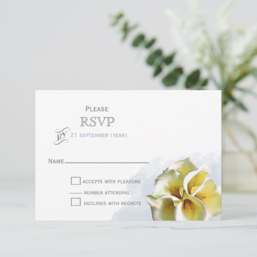 Aquarelllische Hochzeit RSVP (Stehend Vorderseite)