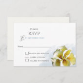 Aquarelllische Hochzeit RSVP (Vorne/Hinten)