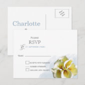 Aquarelllische Hochzeit RSVP Einladungspostkarte (Vorne/Hinten)